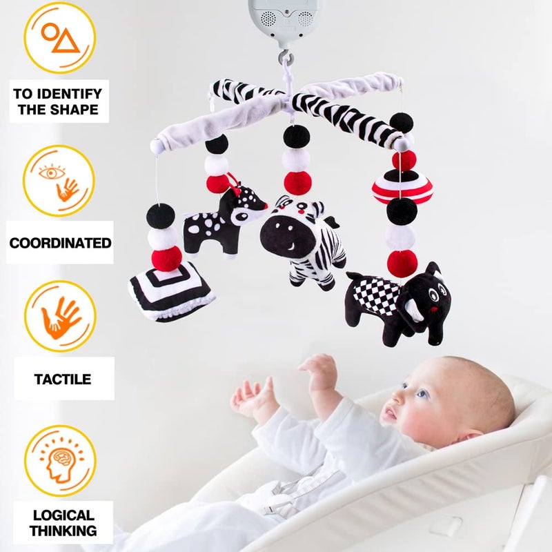 teytoy My First Baby Crib Mobile  Black and White Baby Mobile for Crib  High Contrast Mobile Toy for Newborn Infants Boys and Girls - Image 3